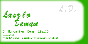 laszlo deman business card